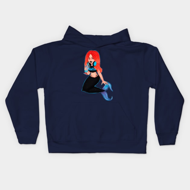 Mermaid Teen Kids Hoodie by TeeAgromenaguer